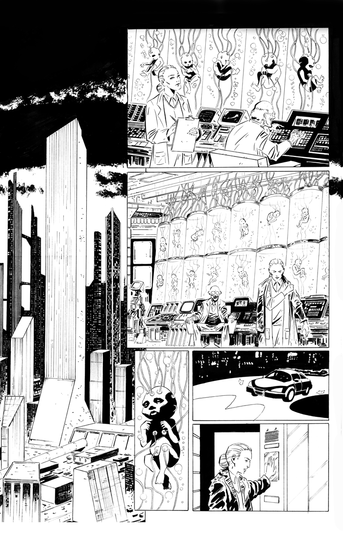 Arte-final da página 1 de "The Experiment"